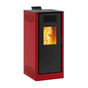 Stufa a pellet ventilata Mirano 8 kW bordeaux